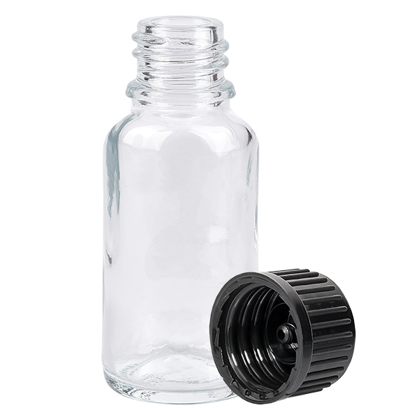 20ml Flasche 11mm Schraubverschluss schwarz Standard ClearLine UT18/20 20ml Flasche 11mm Schraubverschluss schwarz Standard ClearLine UT18/20