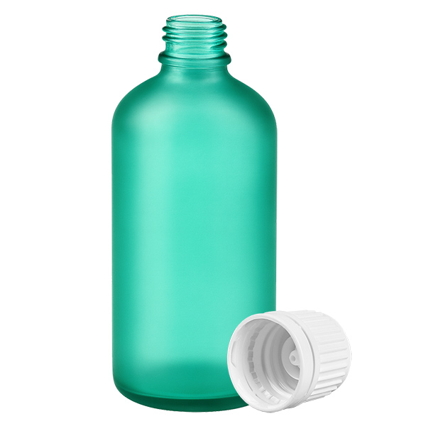 100ml Flasche 11mm Schraubverschluss weiß Originalitätsverschluss GreenLine UT18/100 100ml Flasche 11mm Schraubverschluss weiß Originalitätsverschluss GreenLine UT18/100