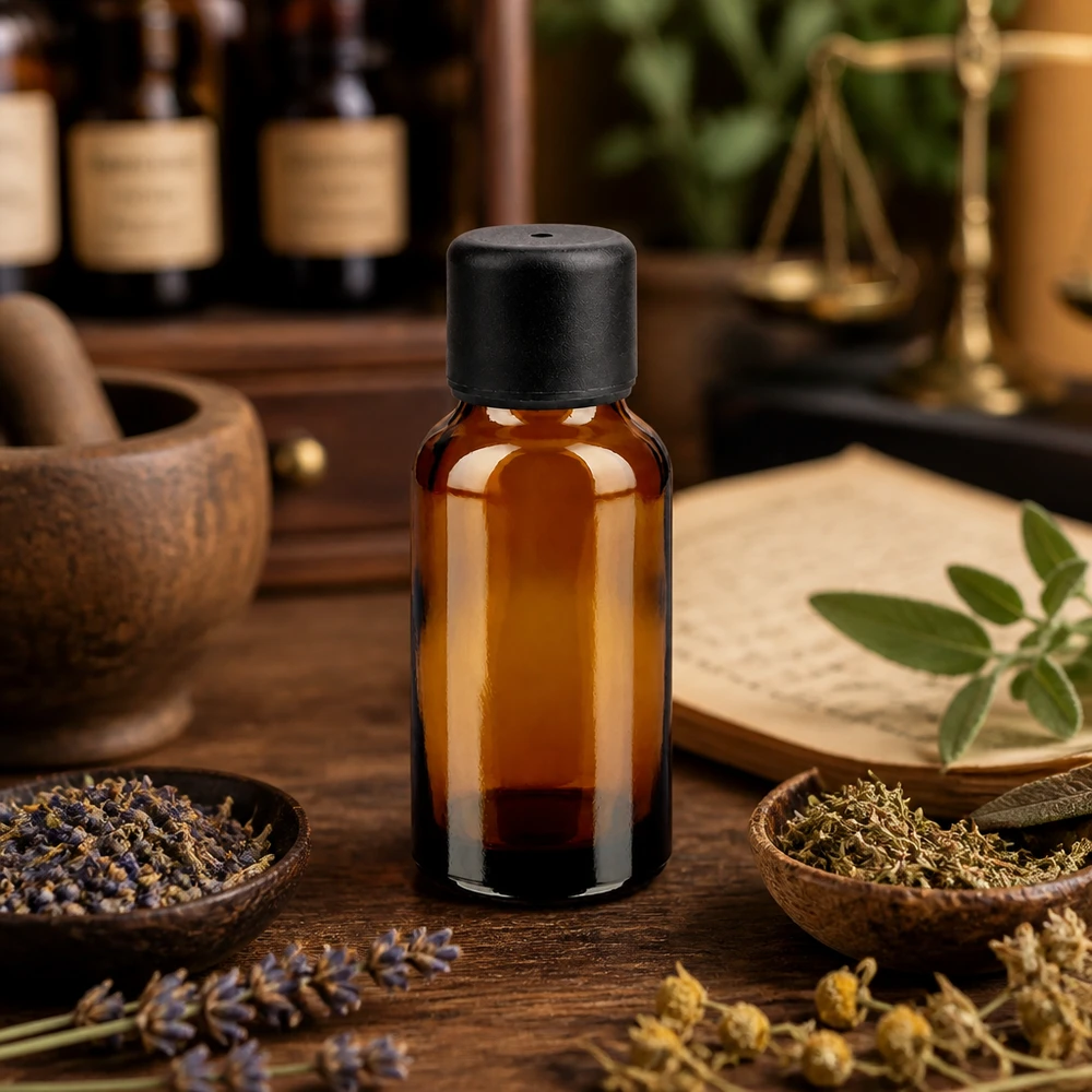 20ml BrownLine Flasche mit stabilem schwarzen Verschluss ideal für DIY Kosmetik und Mischungen