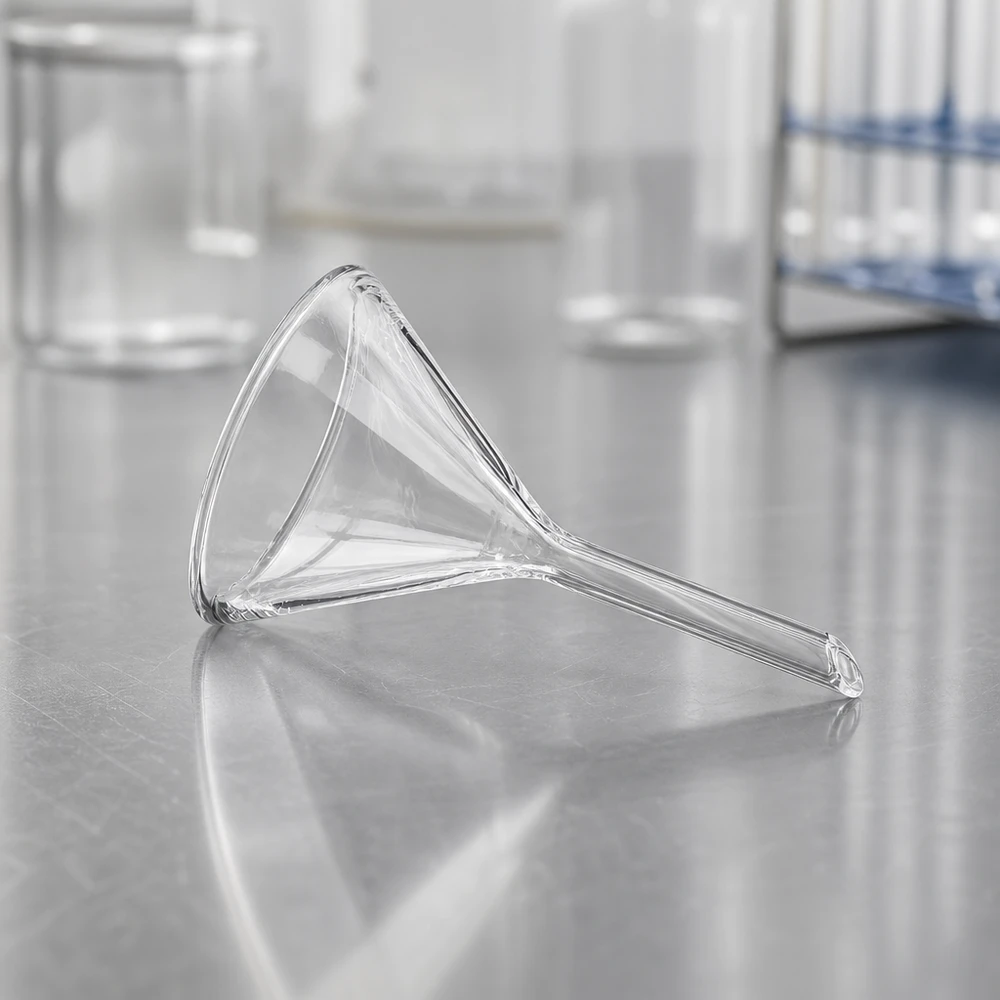 Präzisionstrichter 60 Grad Neigungswinkel aus Kalk-Soda-Glas 45mm für exakte Dosierung