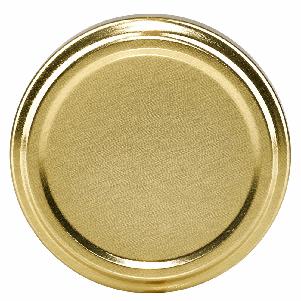 Goldener Metalldeckel 70mm BasicSeal mit gebürstetem Finish TO70 UNiTWIST