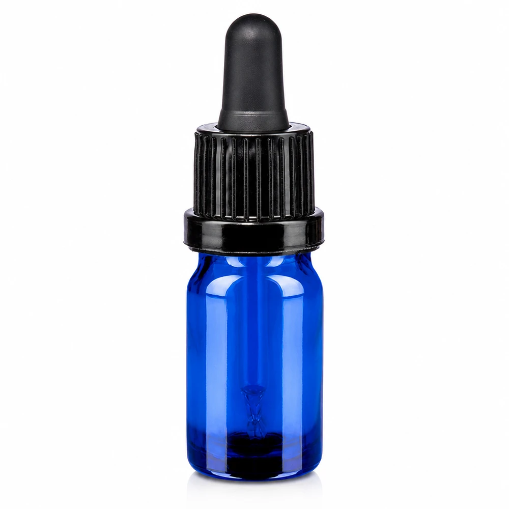5ml Pipettenflasche aus Glas für ätherische Öle schwarz OV BlueLine UT18/5