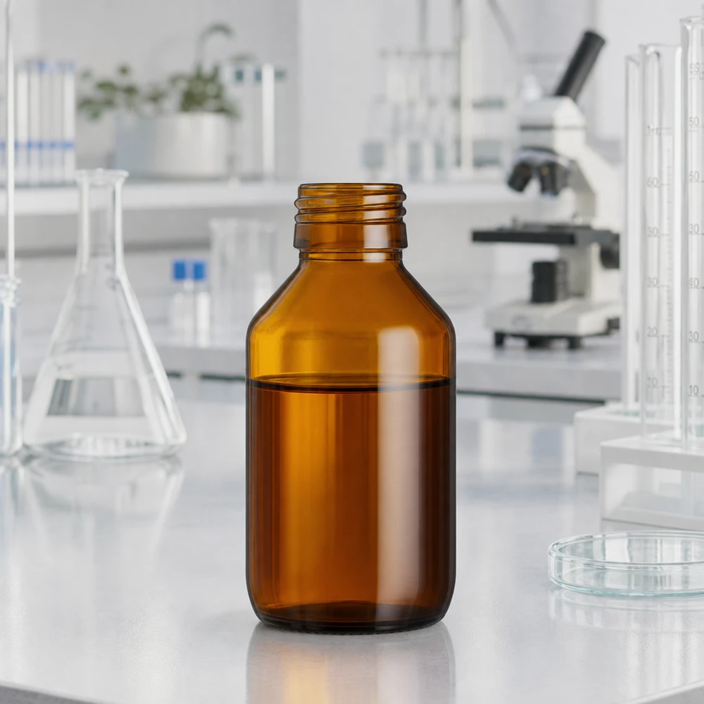 Braune 100ml Glasflasche für Arzneimittel mit PP28 Hals ohne Verschluss