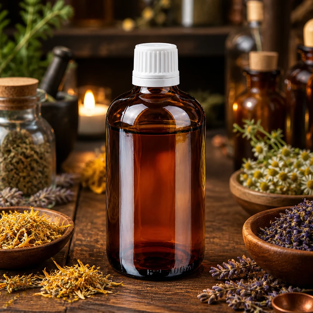 Apothekenflasche braun 100ml Tropfverschluss 1.2mm weiß Originalitätsverschluss Kompakte 100ml ApoGlas Tropfflasche mit weißem OV Verschluss für Tinkturen und Essenzen