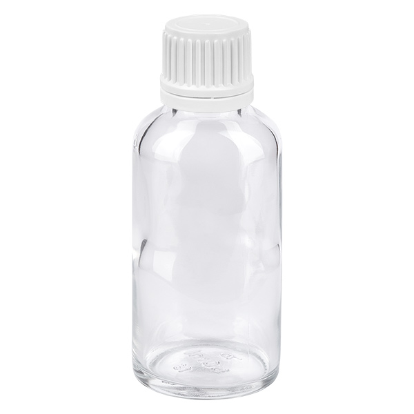 30ml Flasche 11mm Schraubverschluss weiß Originalitätsverschluss ClearLine UT18/30