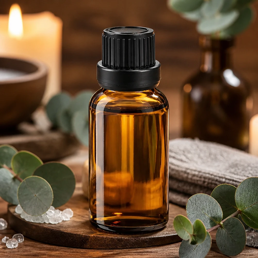 Apothekerflasche 10ml aus braunem Glas mit schwarzem Tropfverschluss für Naturkosmetik