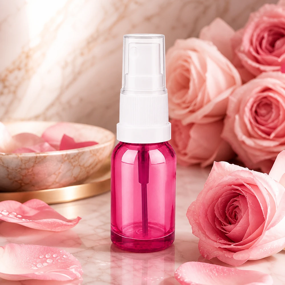 Stilvolle 10ml Sprühflasche mit weißem Verschluss perfekt für Raumsprays und Düfte