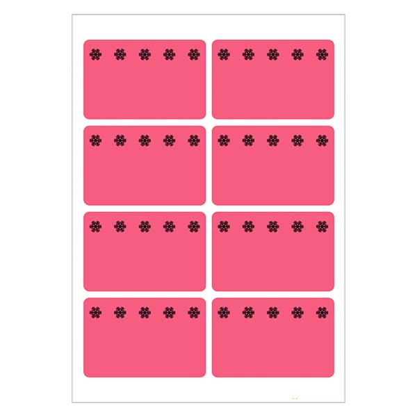 Tiefkühletiketten rot (48 Aufkleber) 26x40mm Tiefkühletiketten rot (48 Aufkleber) 26x40mm