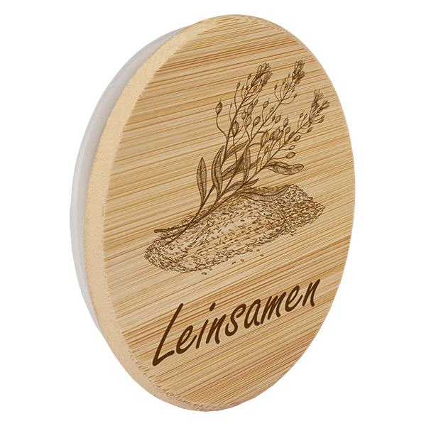 Holzdeckel "Leinsamen" für WECK RR100 Holzdeckel "Leinsamen" für WECK RR100