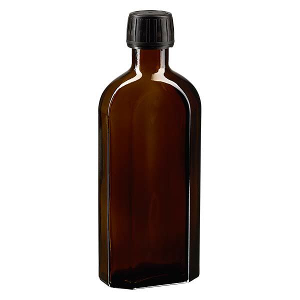 250 ml Meplat Schraubverschluss schwarz Originalitätsverschluss EPE-Scheibe PP28