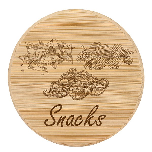 Holzdeckel "Snacks" für WECK RR100 Holzdeckel "Snacks" für WECK RR100