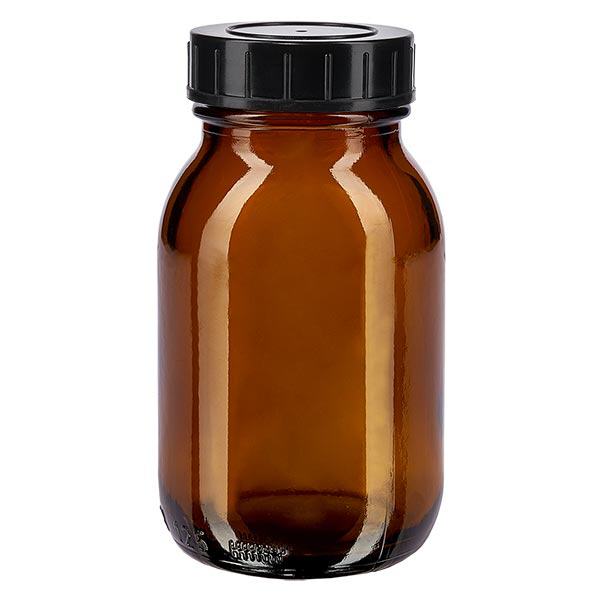 125ml Weithalsflasche Braunglas mit Schraubdeckel