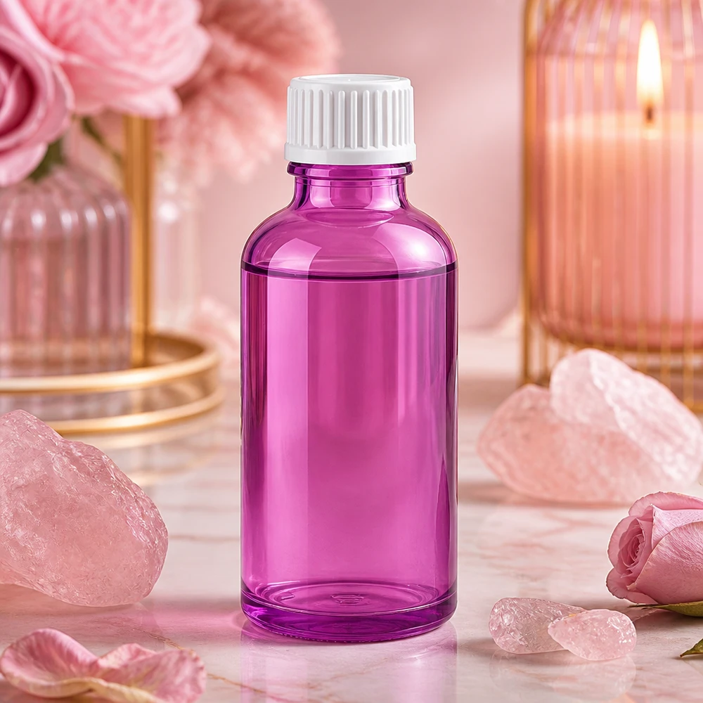 50ml Tropfflasche 0.9mm weiss Standard PurpleLine. UT18/50 50ml Tropfflasche violett mit weißem Verschluss ideal für DIY Kosmetik und Mischungen