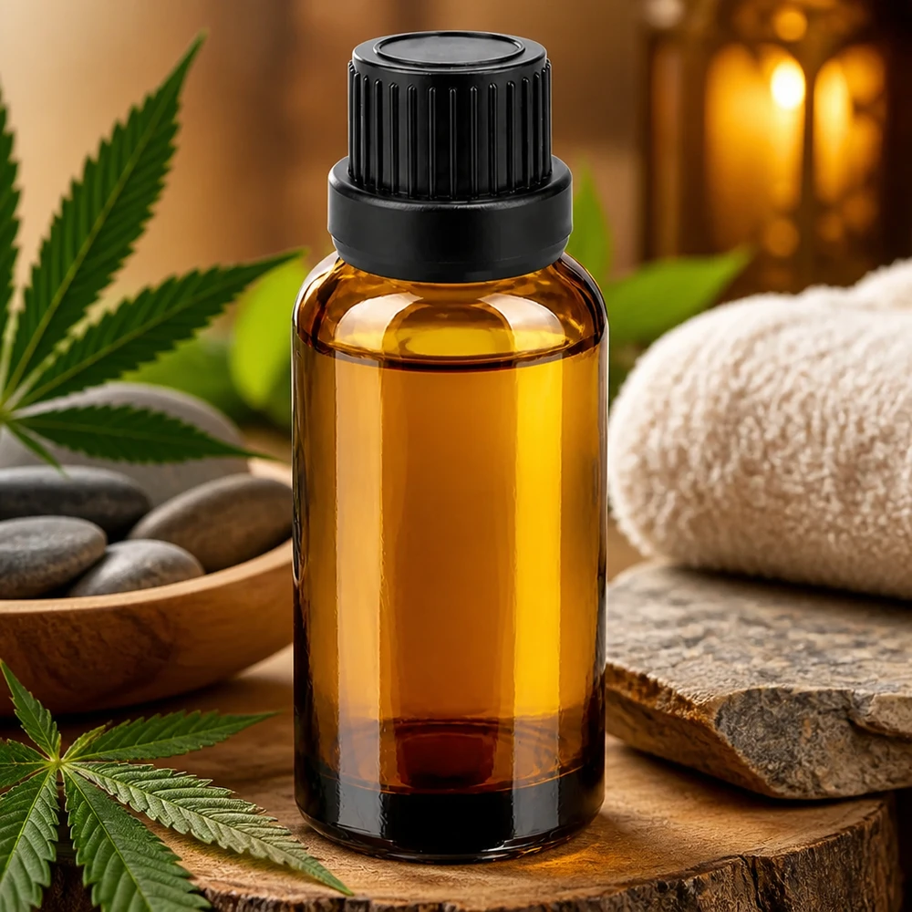 Kleine 30ml Glasflasche in Braun mit kontrastreichem schwarzen Tropfer für optimale Sichtbarkeit