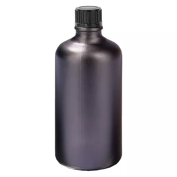 100ml Flasche 11mm Schraubverschluss schwarz Standard BlackLine UT18/100
