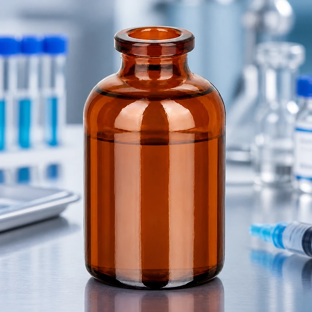 Bernsteinfarbene Injektionsflasche 30ml aus Typ-I-Glas für parenterale Arzneimittel