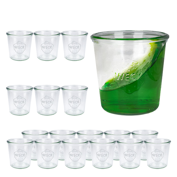 18er Set Weck Gläser 580ml Sturzgläser
