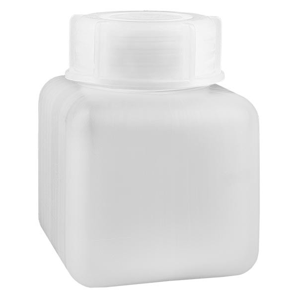Chemiekalienflasche 500ml, Weithals aus PE-HD, naturfarbig