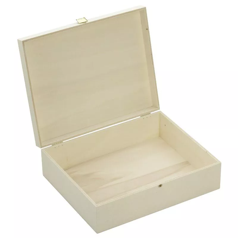 Holzbox mit Klappdeckel 35x28x11cm