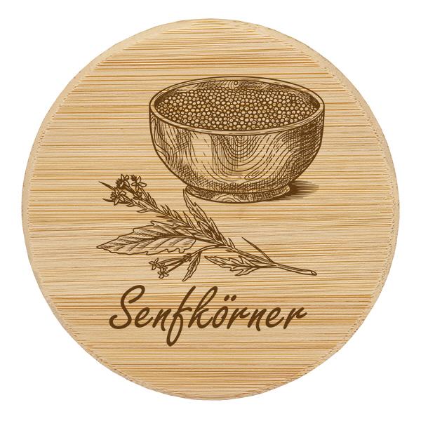 Holzdeckel "Senfkörner" für WECK RR60 Holzdeckel "Senfkörner" für WECK RR60