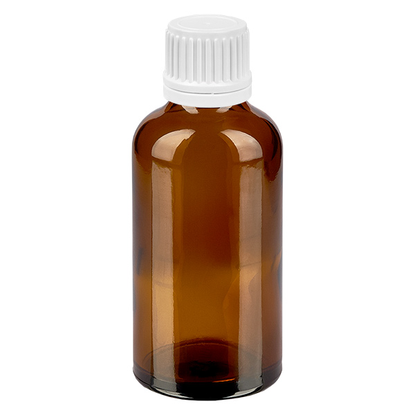 50ml Flasche 11mm Schraubverschluss weiß Originalitätsverschluss BrownLine UT18/50