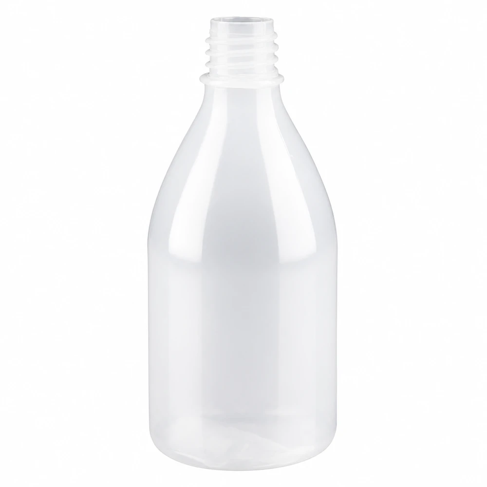 Laborgerechte 100ml Kleinflasche Enghals aus LDPE natur-weiß ohne Schraubverschluss