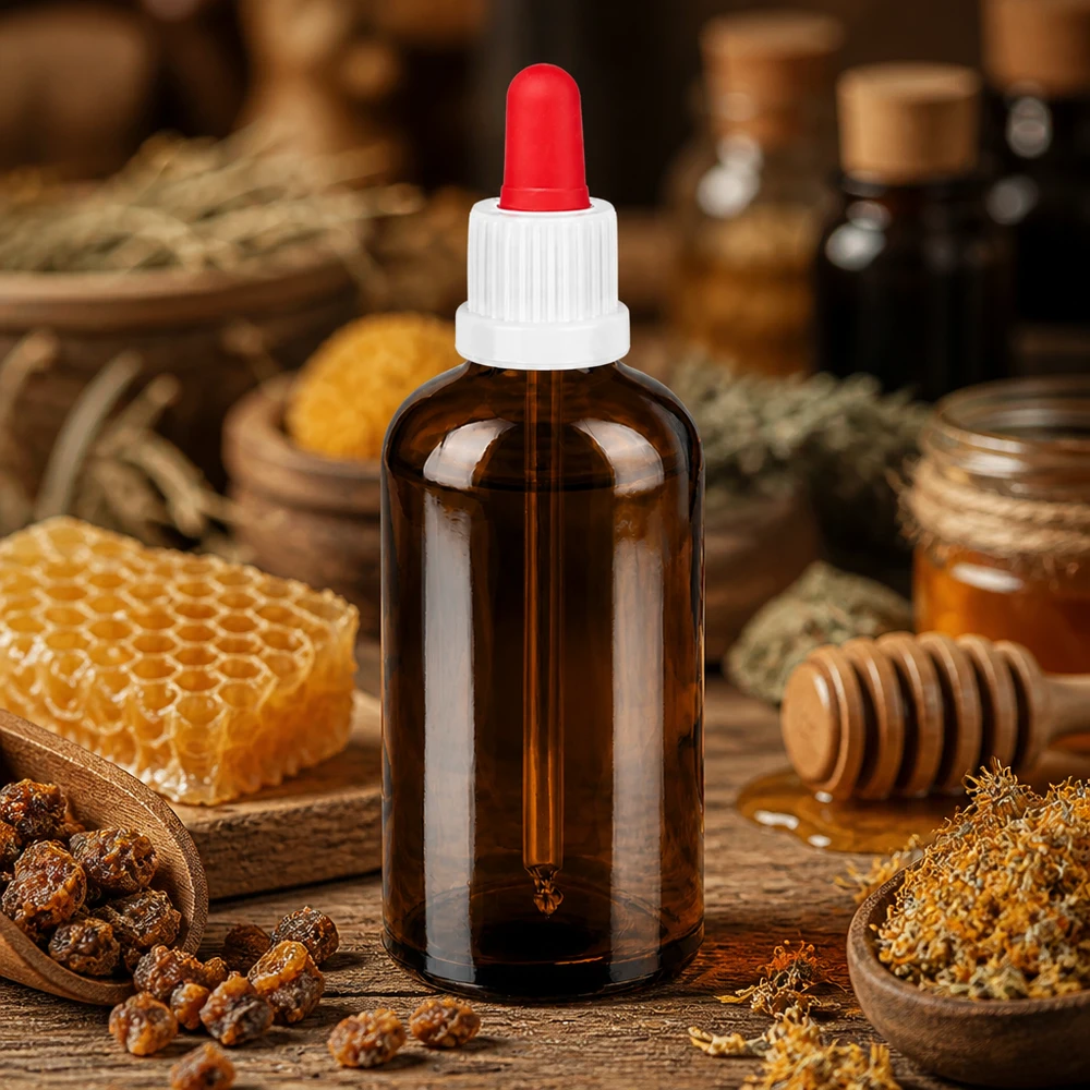 Kompakte 100ml Pipettenflasche BrownLine perfekt für mobile Anwendung und Reiseapotheke