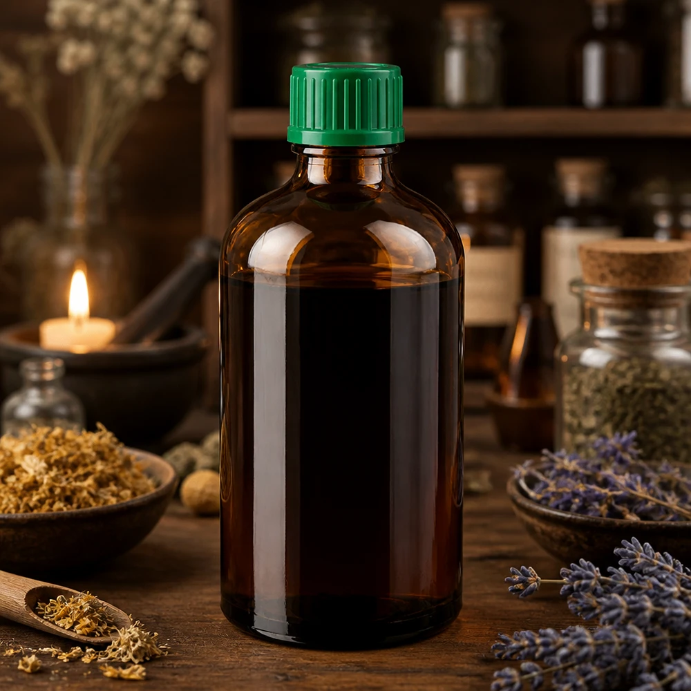 100ml Flasche 11mm Schraubverschluss grün Standard BrownLine UT18/100 Premium 100ml Glasflasche in klassischem Braun mit grünem Deckel für Kräuterextrakte und Essenzen