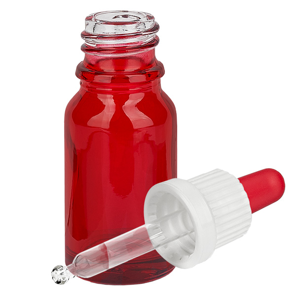 10ml Pipettenflasche weiß/rot Originalitätsverschluss RedLine UT18/10