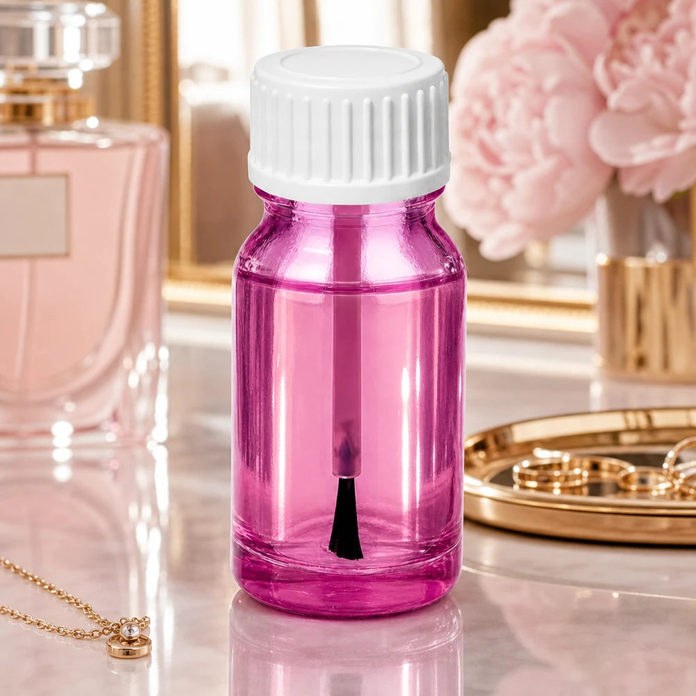 10ml Pinselflasche weiss STD PurpleLine UT18/10 mit auslaufsicherem Verschluss für sichere Aufbewahrung