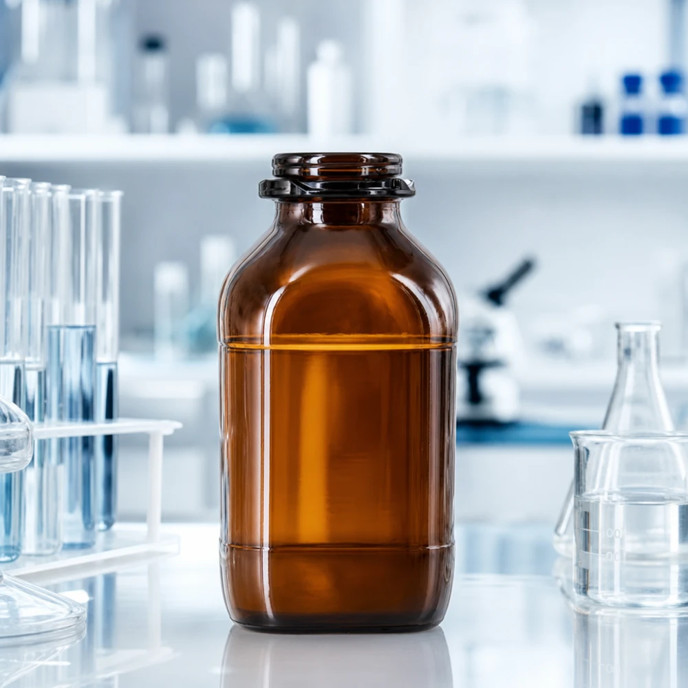 1000ml Laborflasche in Apothekerglas-Optik für präzise Dosierung und Messungen