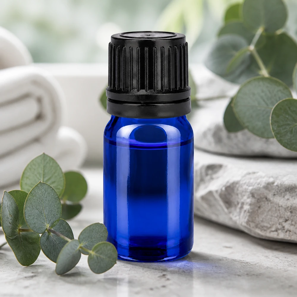 5ml Flasche 11mm Schraubverschluss schwarz Originalitätsverschluss BlueLine UT18/5 Premium 5ml Flasche mit 11mm Öffnung und schwarzem Schraubverschluss für Naturkosmetik