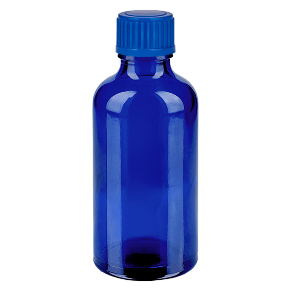 50ml Flasche 11mm Schraubverschluss blau Standard BlueLine UT18/50