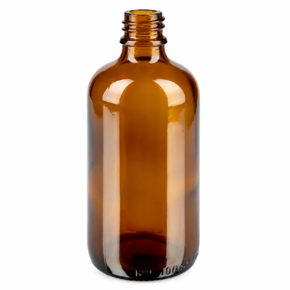 100ml Tropfflasche 0.7mm weiß Originalitätsverschluss BrownLine UT18/100 Kosmetik Tropfflasche 100ml braun mit kontrollierter Tropfabgabe für Seren und Öle