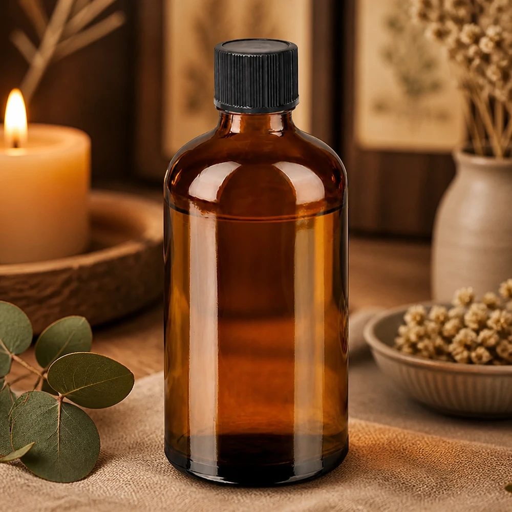 100ml Tropfflasche 1mm schwarz Standardverschluss BrownLine UT18/100 Robuste 100ml Glasflasche in Braun mit schwarzem Tropfer für sichere Aufbewahrung von Extrakten