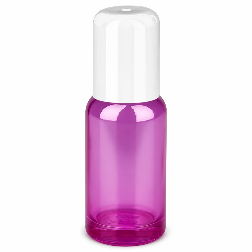 20ml Roll-On Behälter violett mit Kugelverschluss für Parfum und Seren