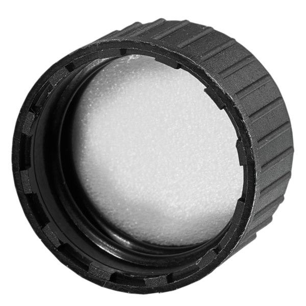 Schraubverschlusserschl. DIN22 schwarz mit EPE-Dichtscheibe