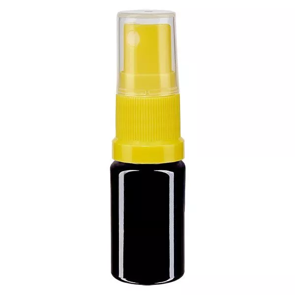 Apothekenflasche violett 5ml Sprayaufsatz gelb Apothekenflasche violett 5ml Sprayaufsatz gelb