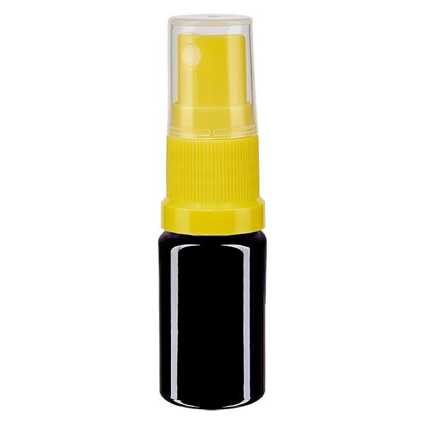Apothekenflasche violett 5ml Sprayaufsatz gelb