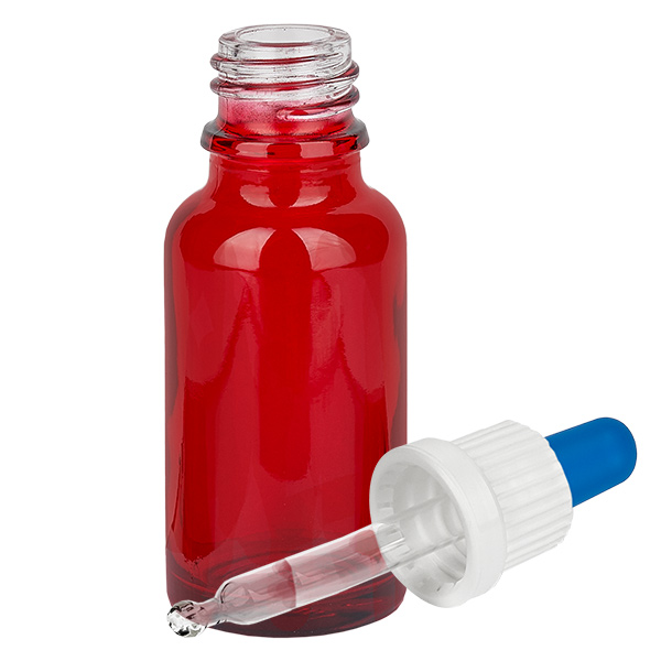 20ml Pipettenflasche weiß/blau Originalitätsverschluss RedLine UT18/20