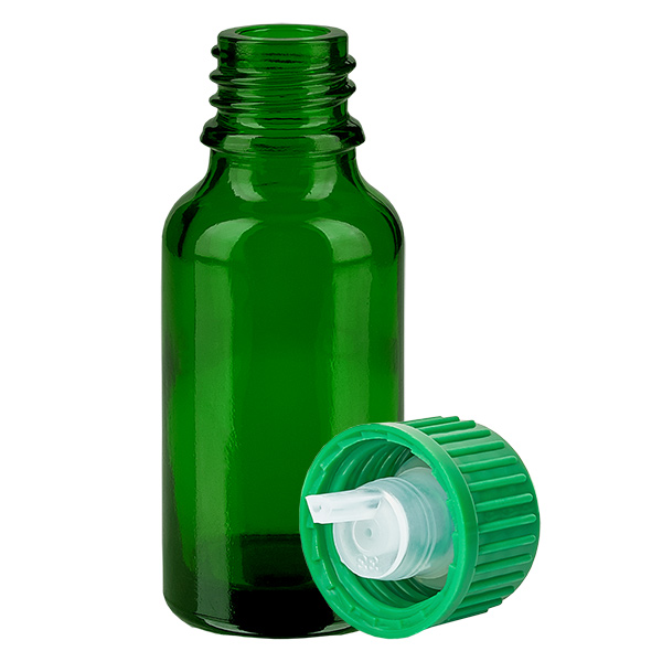 20ml Tropfflasche 0.8mm grün Standardverschluss GreenLine UT18/20