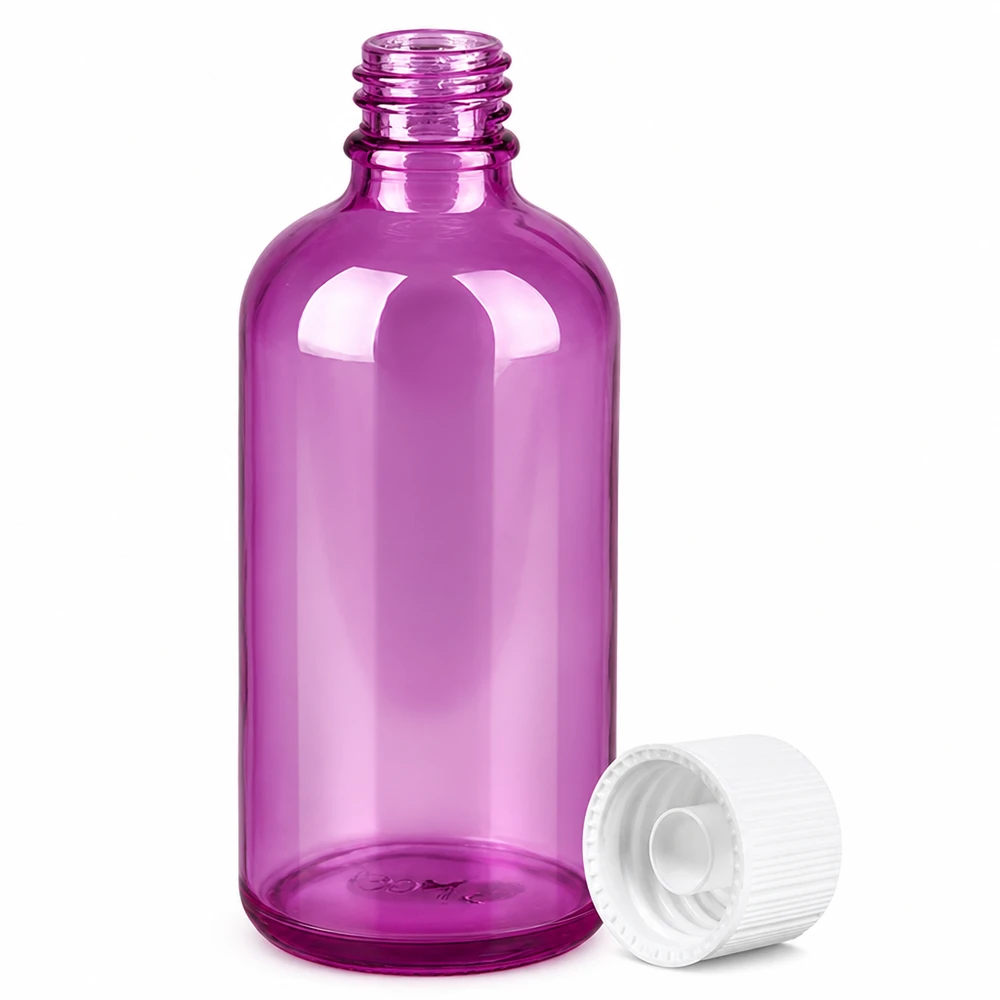 100ml Flasche 11mm Schraubverschluss weiss Standard PurpleLine UT18/100 Handliche Dosierflasche 100ml magenta mit präzisem Ausgießer für Laboranwendungen