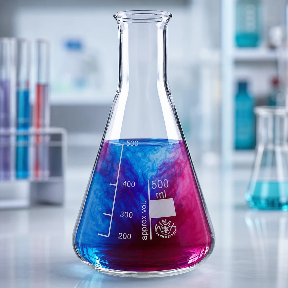 Wissenschaftlicher Erlenmeyerkolben 500ml für Analytik und Forschung in der Chemie