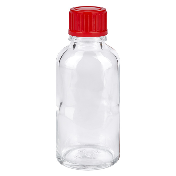30ml Flasche 11mm Schraubverschluss rot Standard ClearLine UT18/30