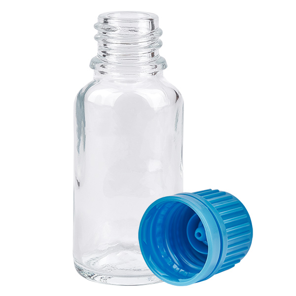 20ml Flasche 11mm Schraubverschluss blau Originalitätsverschluss ClearLine UT18/20 20ml Flasche 11mm Schraubverschluss blau Originalitätsverschluss ClearLine UT18/20