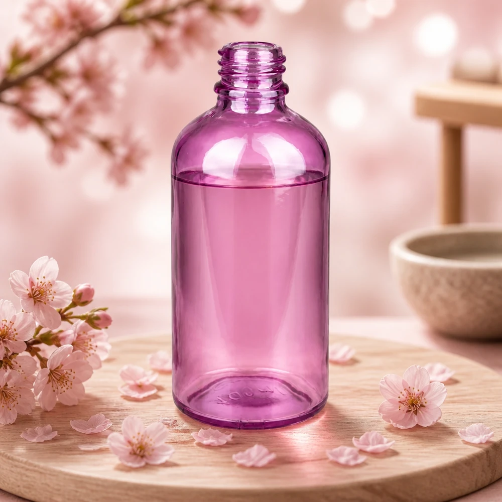 Professionelle 100ml Glasflasche PurpleLine UT18/100 in Violett für Apotheken und Labore