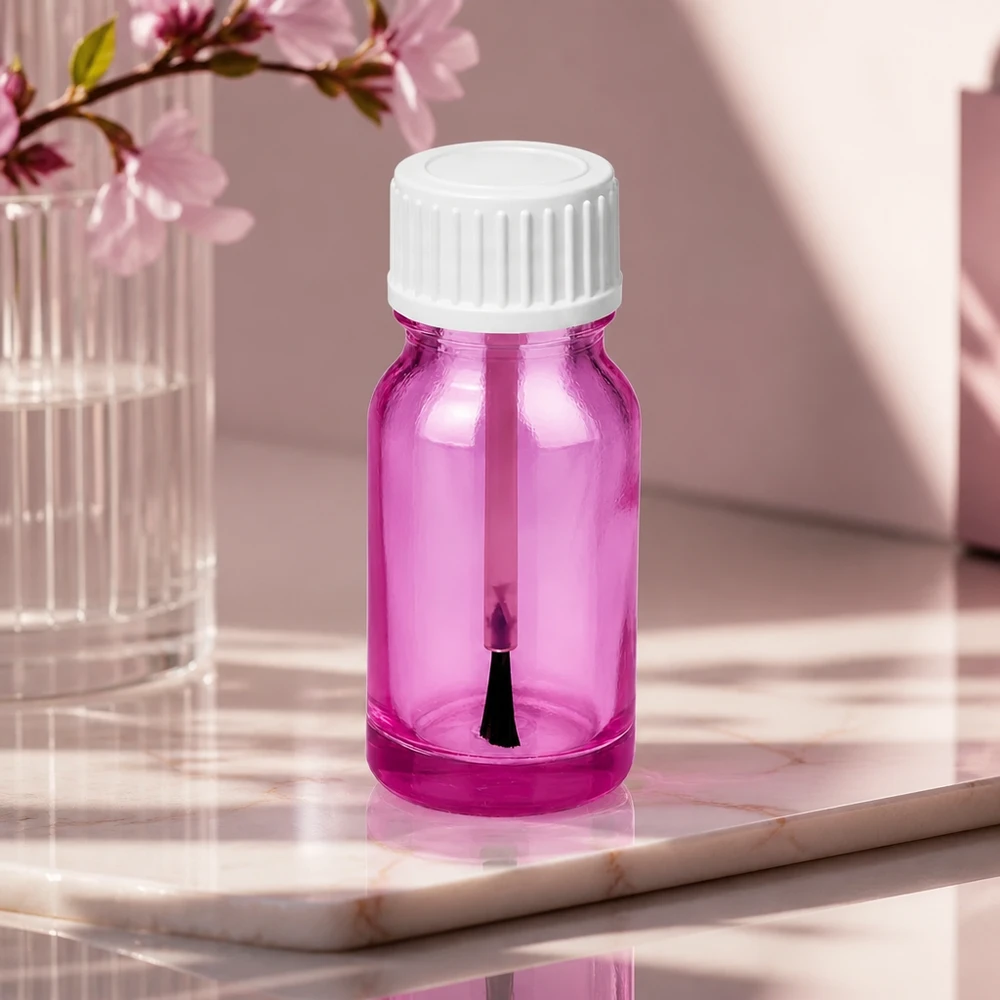 10ml Pinselflasche weiss mit ergonomischem Design STD PurpleLine UT18/10 für einfache Handhabung