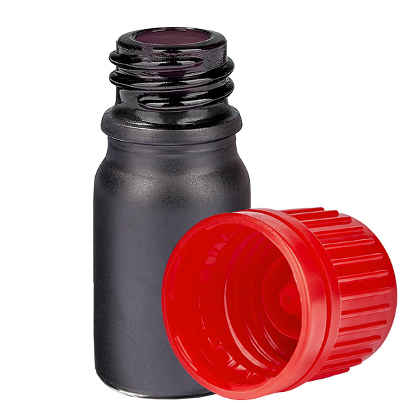 5ml Flasche 11mm Schraubverschluss rot Originalitätsverschluss BlackLine UT18/5 5ml Flasche 11mm Schraubverschluss rot Originalitätsverschluss BlackLine UT18/5