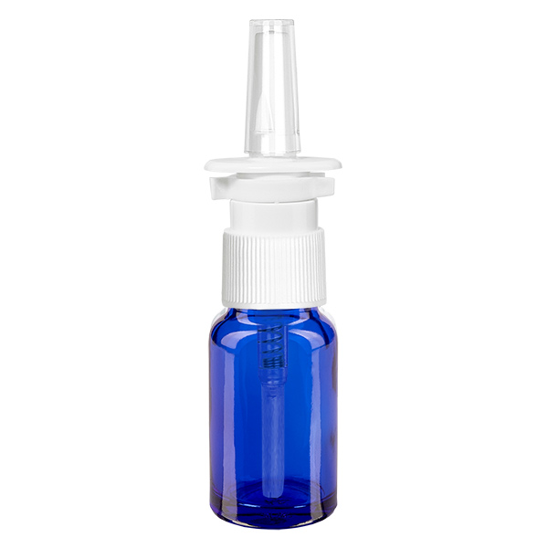 10ml Nasensprayflasche weiß/transparent Standardverschluss BlueLine UT18/10