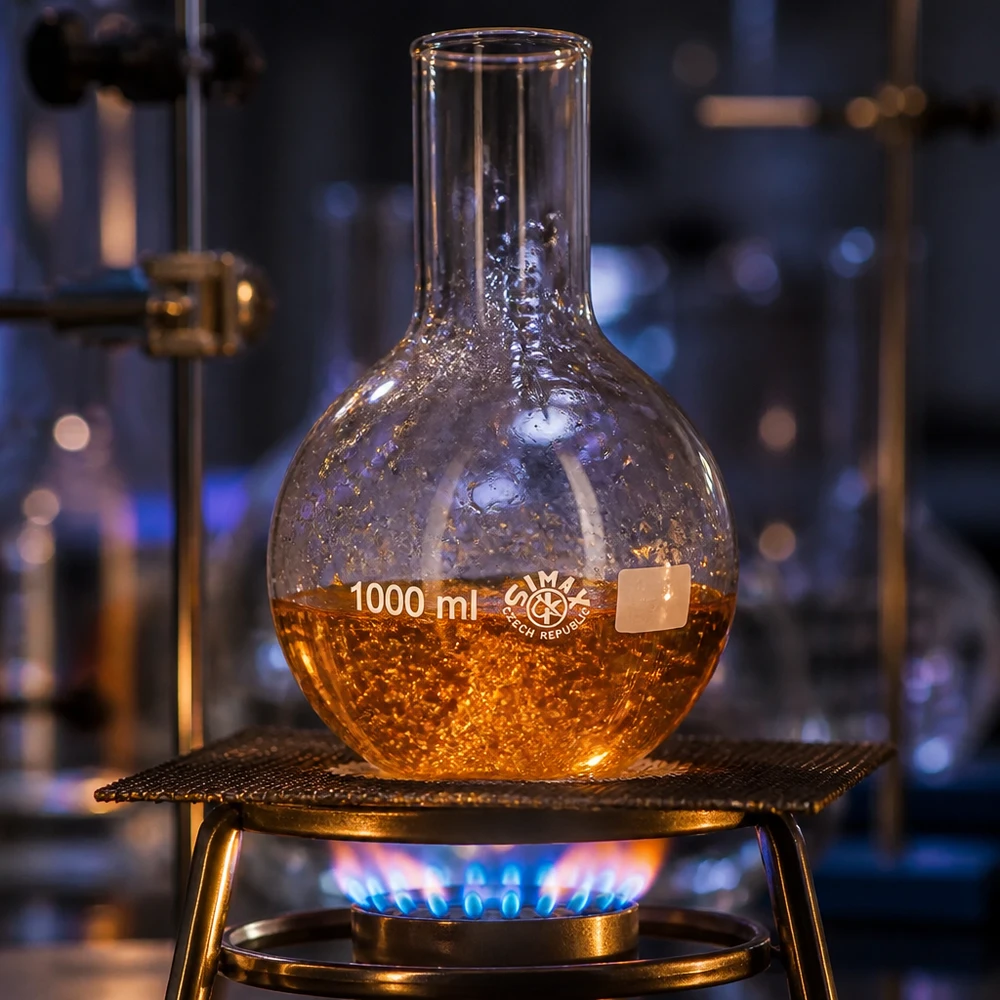 Wissenschaftlicher Stehkolben 1000ml mit breiter Öffnung ermöglicht einfache Probenzugabe